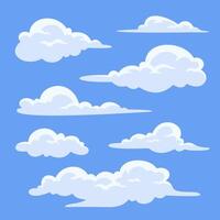Cartoon-Style Clouds Collection vector