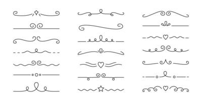 Elegant Decorative Line Dividers Collection with Editable Stroke vector