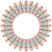 a round frame with a colorful design transparent background png