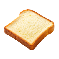 A fluffy, angled view of a white bread slice with a toasted crust, showcasing its pillowy texture and golden edges png