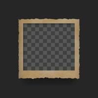 Photo frame with torn edges isolated vector