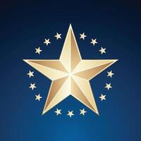 Rating symbol set of five pointed yellow golden stars quality rating product or service quality assesment simple minimal icon sign label design vector