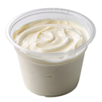 A cup of yogurt, slightly thicker in texture, with natural ripples emphasizing its fresh and creamy consistency png