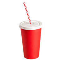 A red cup, identical design, slightly repositioned, highlighting its bright colors and simplicity in design png