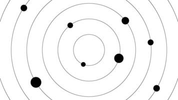 Minimalist 2D background featuring concentric circles inspired by the solar system and set on a white background Ideal for modern flat style wallpapers and creative designs vector