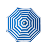 Blue and white concentric stripes on an umbrella, with a central hub design, blending simplicity with seaside charm png