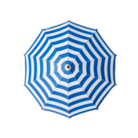 A blue-and-white striped umbrella viewed from below, featuring a clean geometric pattern, creating a refreshing aesthetic of coastal serenity png