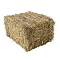 A block of hay neatly bound with twine, presenting a rustic feel and natural texture, often seen in farms or autumn decor png