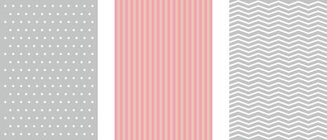 Set of seamless pattern of cute shapes, design for decoration, wrapping paper, print, fabric or textile, stylish collection, lovely cards vector