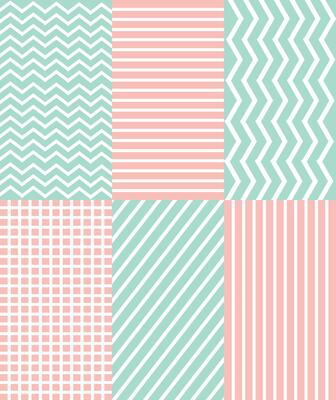 Set seamless pattern of cute shapes, design for decoration, wrapping paper, print, fabric or textile, stylish collection, lovely cards
