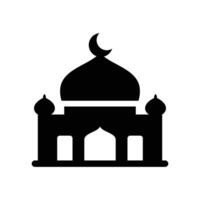silhouette of mosque design vector