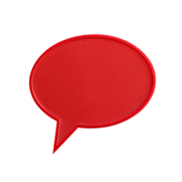A red speech bubble, slightly tilted, maintaining its clean, bold appearance, ideal for signifying dialogue or announcements png