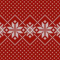 Scandinavian knitted seamless pattern. Norwegian native style sweater, ornament with snowflakes. Fair Isle design. Wool texture. Winter and holiday background vector