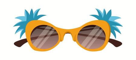 Elegant purple cat-eye sunglasses featuring a sleek design and warm gradient lenses. A fashionable choice for a sophisticated and chic appearance. vector