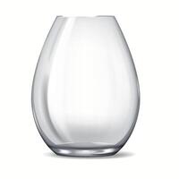 Realistic 3D illustration of a square glass vase featuring sharp edges and a modern minimalistic look. Ideal for flowers and contemporary decor. vector