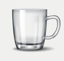 3D realistic illustration of a classic coffee cup with a smooth curved handle. Ideal for morning coffee, tea, and hot beverages in home and cafe environments. vector