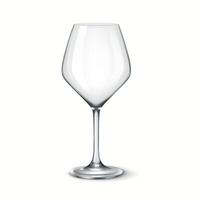 3D realistic illustration of a modern wine glass with a unique geometric design. Ideal for contemporary bar and dining settings. vector