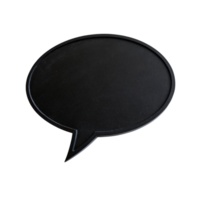 A black speech bubble with a subtle outline, slightly angled for a sleek and contemporary look, ideal for stylish communication ideas png
