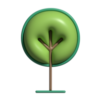 3D Green Tree Icon Nature and Environment Symbol png