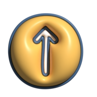 3D Up Arrow Button Icon Navigation Symbol png