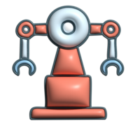 3D Industrial Robot Arm Icon Automation and Robotics Technology Symbol png