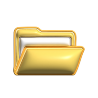 Yellow Open Folder Icon File Management Symbol png