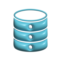 3D Database Icon Data Storage Stack png