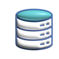 3D Database Server Icon Data Storage and Cloud Computing Symbol png