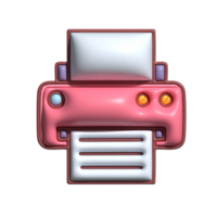 3D Printer Icon Printing Machine Symbol with Paper Output png