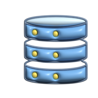 3D Database Server Icon Data Storage Stack png