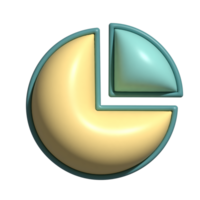3D Pie Chart Icon Statistical Data Visualization Symbol png