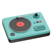 Turntable 3D Render icon. Vinyl record icon 3d rendering illustration png