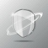 Glass screen set. Protection shield concept. Security badge icon. Privacy banner shield. Security label. vector