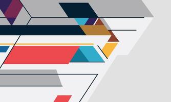 A colorful abstract design with geometric shapes vector