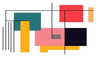 Abstract geometric shapes in different colors vector