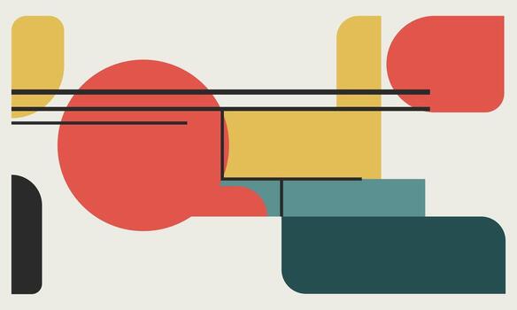 Abstract geometric shapes in a light background vector