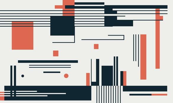 Abstract geometric design with lines and shapes vector