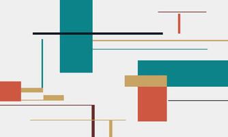 Abstract geometric shapes in a light blue, orange and green color scheme vector