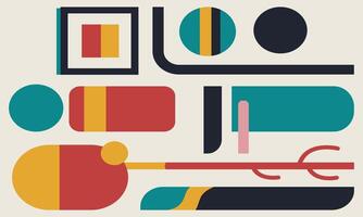 A colorful abstract design with various shapes vector
