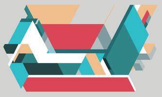 Abstract geometric shapes in a colorful pattern vector