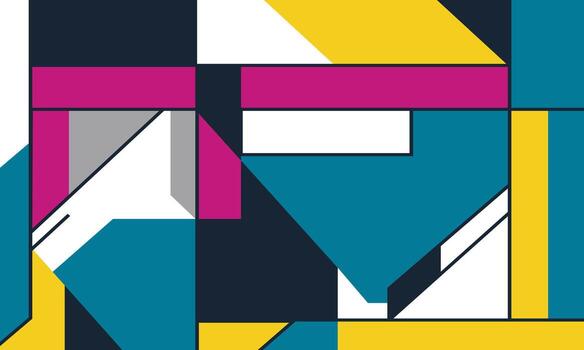 A colorful abstract design with geometric shapes vector