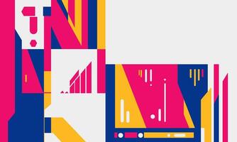 A colorful abstract design with a large letter vector