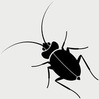 black icon of insect tick isolated on white background vector