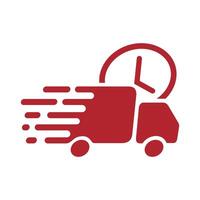 delivery service car icon on white background vector