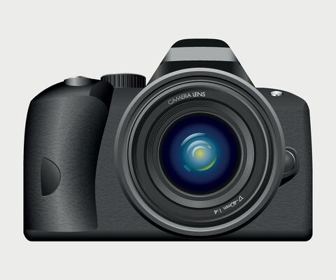 detailed camera isolated on white background