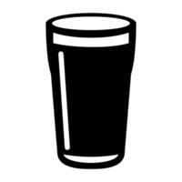 black and white glass icon on white background vector