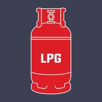 red gas cylinder icon isolated on white background vector