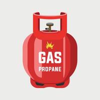 red gas cylinder icon on white background vector
