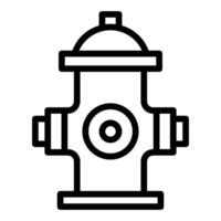 black and white fire hydrant icon isolated on white background vector