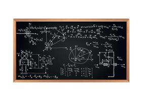 school board with math formulas isolated on white background vector